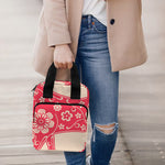 Chinese Flower Ox Zodiac Print Bible Tote Bag