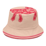 Chinese Flower Ox Zodiac Print Bucket Hat
