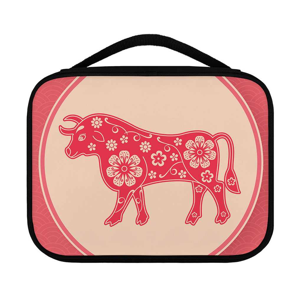 Chinese Flower Ox Zodiac Print Classic Bible Case