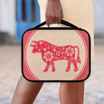 Chinese Flower Ox Zodiac Print Classic Bible Case