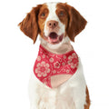Chinese Flower Ox Zodiac Print Dog Bandana