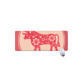 Chinese Flower Ox Zodiac Print Extended Mouse Pad
