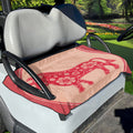 Chinese Flower Ox Zodiac Print Golf Cart Seat Cover