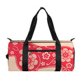 Chinese Flower Ox Zodiac Print Gym Bag