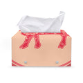 Chinese Flower Ox Zodiac Print Leather Tissue Box Cover