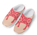 Chinese Flower Ox Zodiac Print Mesh Casual Shoes