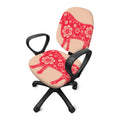 Chinese Flower Ox Zodiac Print Office Chair Cover