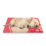 Chinese Flower Ox Zodiac Print Pet Cooling Mat Cover