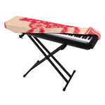 Chinese Flower Ox Zodiac Print Piano Keyboard Cover