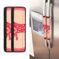 Chinese Flower Ox Zodiac Print Refrigerator Handle Covers