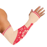Chinese Flower Ox Zodiac Print Sun Protection Arm Sleeves