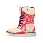 Chinese Flower Ox Zodiac Print Winter Boots