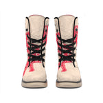 Chinese Flower Ox Zodiac Print Winter Boots