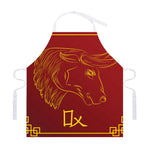 Chinese Horoscope Ox Sign Print Adjustable Apron
