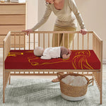 Chinese Horoscope Ox Sign Print Baby Crib Sheet