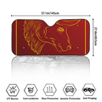 Chinese Horoscope Ox Sign Print Car Windshield Sun Shade