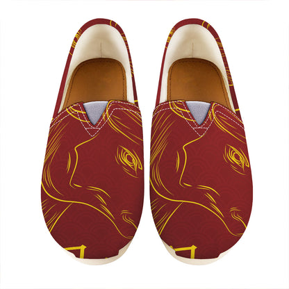 Chinese Horoscope Ox Sign Print Casual Shoes