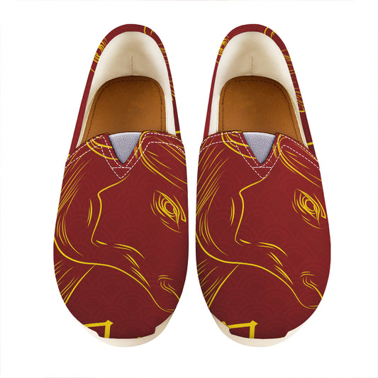 Chinese Horoscope Ox Sign Print Casual Shoes