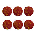 Chinese Horoscope Ox Sign Print Coaster Set