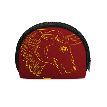 Chinese Horoscope Ox Sign Print Coin Purse