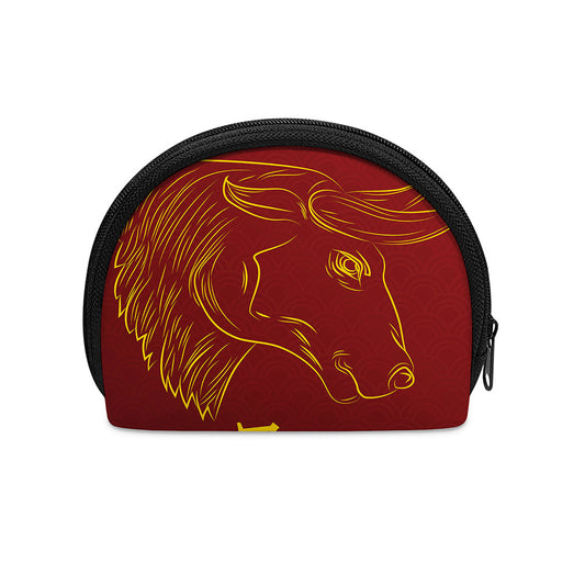 Chinese Horoscope Ox Sign Print Coin Purse