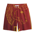 Chinese Horoscope Ox Sign Print Cotton Shorts
