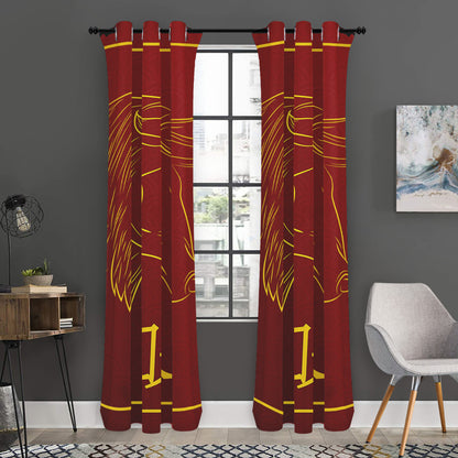 Chinese Horoscope Ox Sign Print Curtain