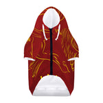 Chinese Horoscope Ox Sign Print Dog Zip Up Hoodie