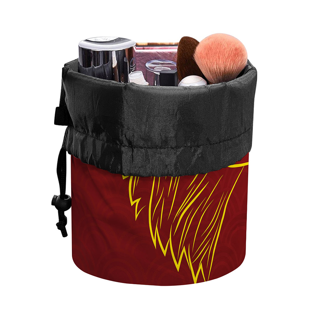Chinese Horoscope Ox Sign Print Drawstring Makeup Bag
