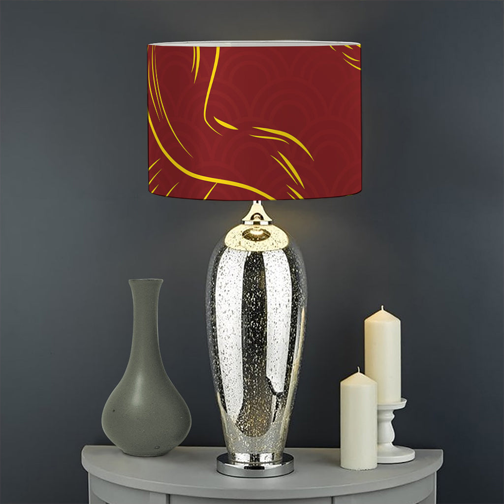 Chinese Horoscope Ox Sign Print Drum Lamp Shade
