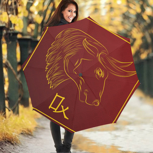 Chinese Horoscope Ox Sign Print Foldable Umbrella