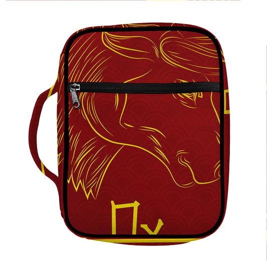 Chinese Horoscope Ox Sign Print Front Pocket Bible Bag