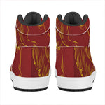 Chinese Horoscope Ox Sign Print High Top Leather Sneakers