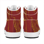 Chinese Horoscope Ox Sign Print High Top Leather Sneakers