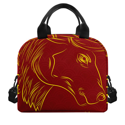 Chinese Horoscope Ox Sign Print Insulated Lunch Bag
