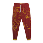 Chinese Horoscope Ox Sign Print Jogger Pants