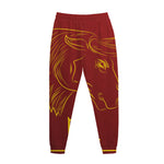 Chinese Horoscope Ox Sign Print Jogger Pants