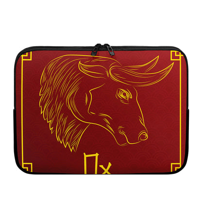 Chinese Horoscope Ox Sign Print Laptop Sleeve