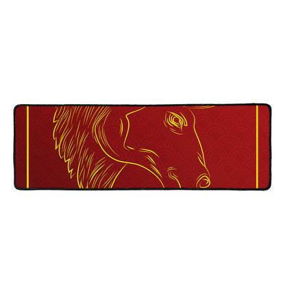 Chinese Horoscope Ox Sign Print Long Kitchen Mat