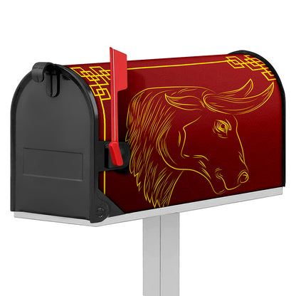 Chinese Horoscope Ox Sign Print Mailbox Cover
