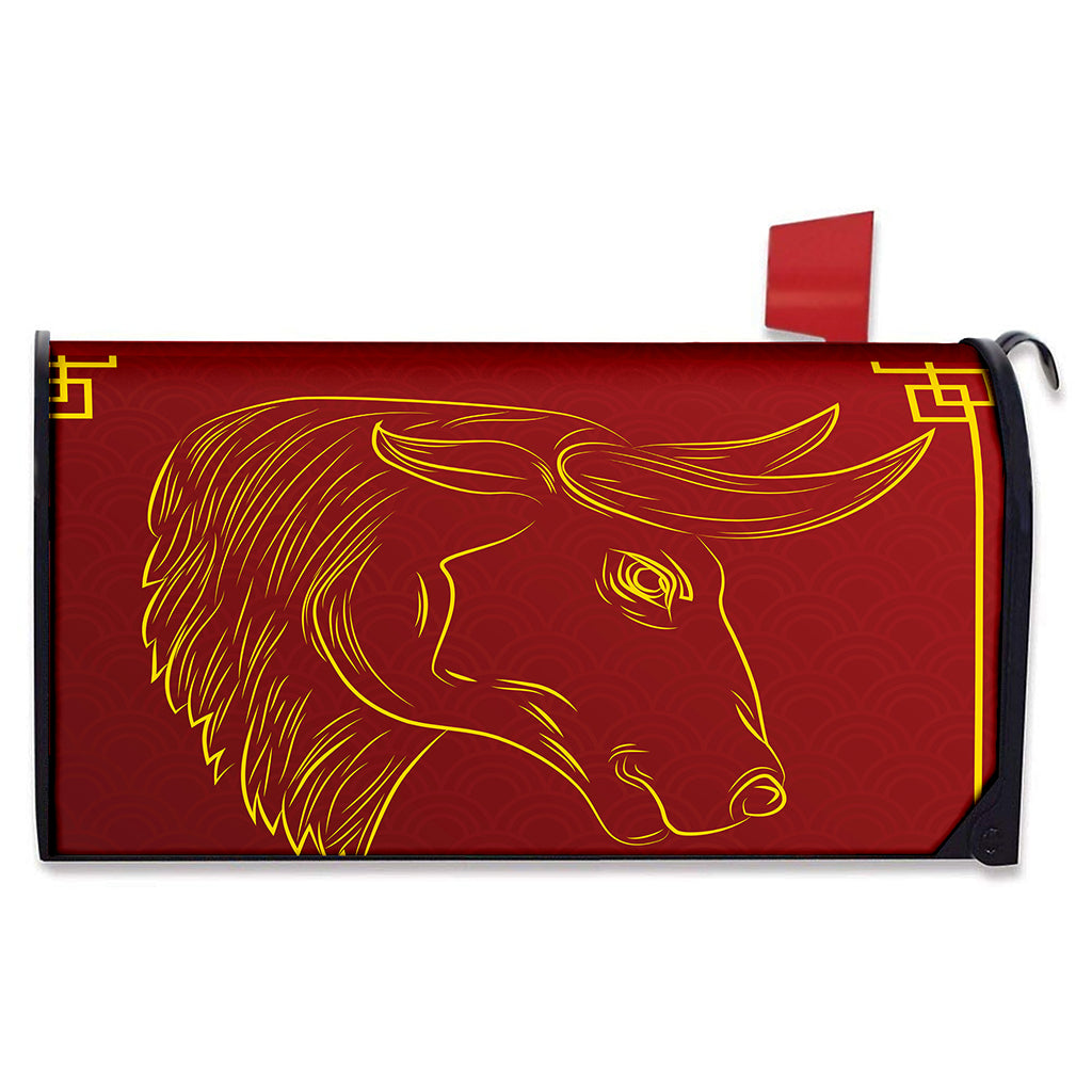 Chinese Horoscope Ox Sign Print Mailbox Cover