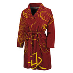 Chinese Horoscope Ox Sign Print Men's Bathrobe