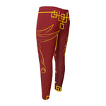 Chinese Horoscope Ox Sign Print Men's Compression Pants