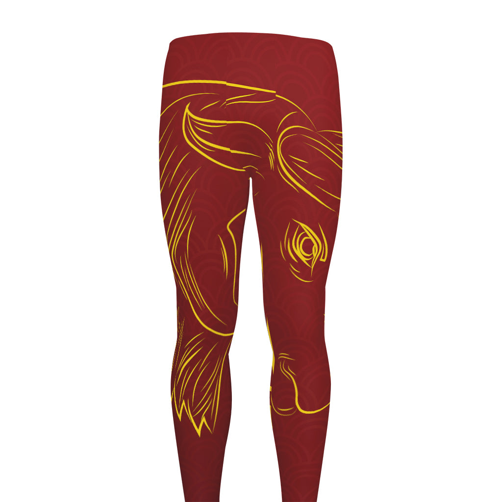 Chinese Horoscope Ox Sign Print Men's leggings