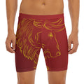 Chinese Horoscope Ox Sign Print Men's Long Boxer Briefs