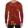 Chinese Horoscope Ox Sign Print Men's Long Sleeve T-Shirt