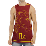 Chinese Horoscope Ox Sign Print Men's Muscle Tank Top
