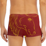 Chinese Horoscope Ox Sign Print Men's Short Boxer Briefs
