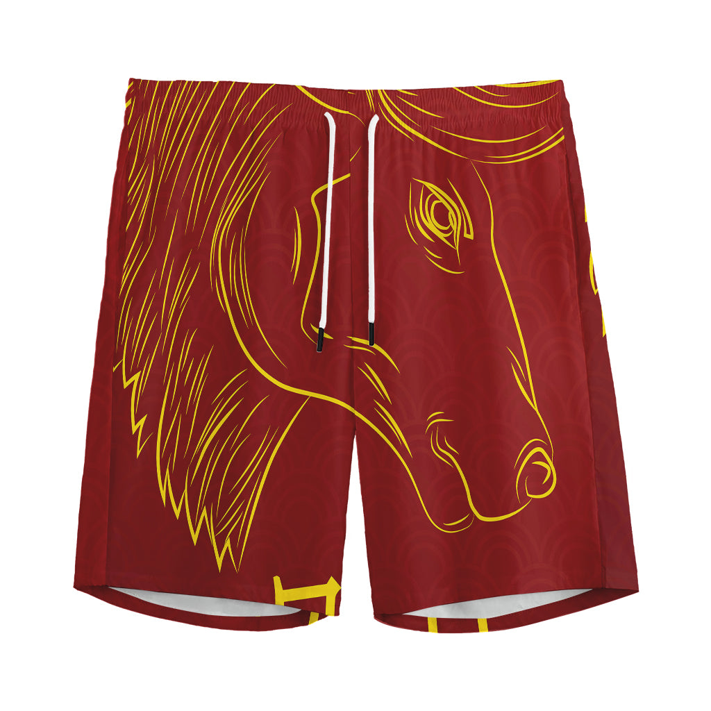 Chinese Horoscope Ox Sign Print Men's Sports Shorts