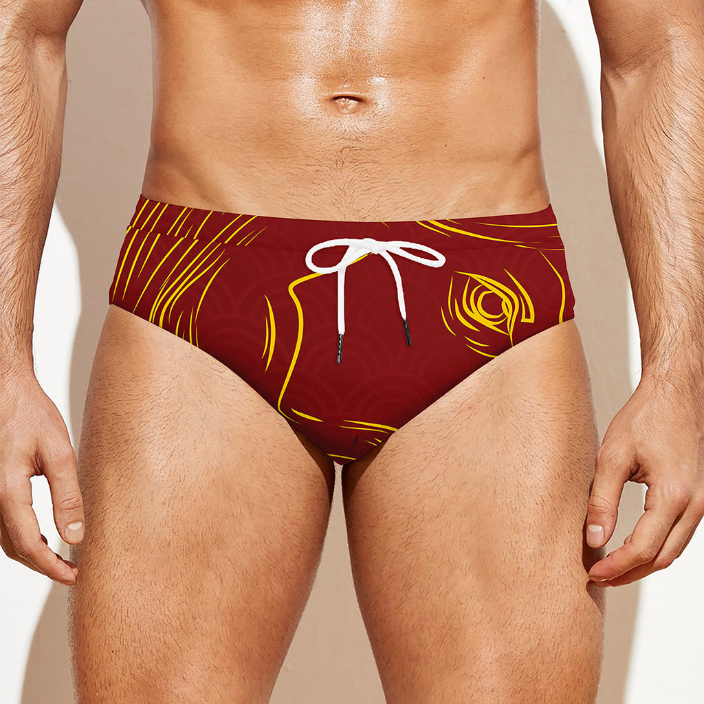 Chinese Horoscope Ox Sign Print Men's Swim Briefs